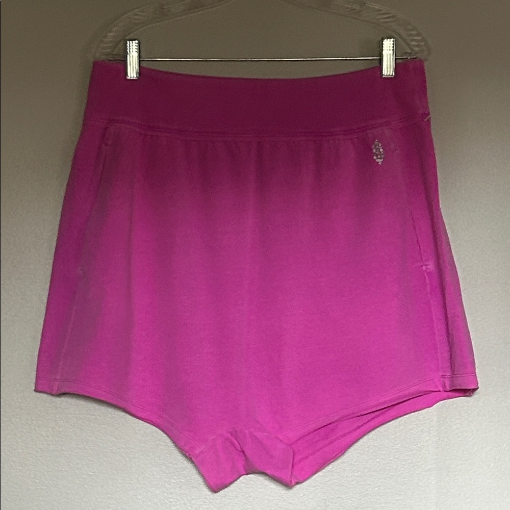 Free People Movement Hot Shot Harem Shorts - Neon Magenta - Picture 2 of 8